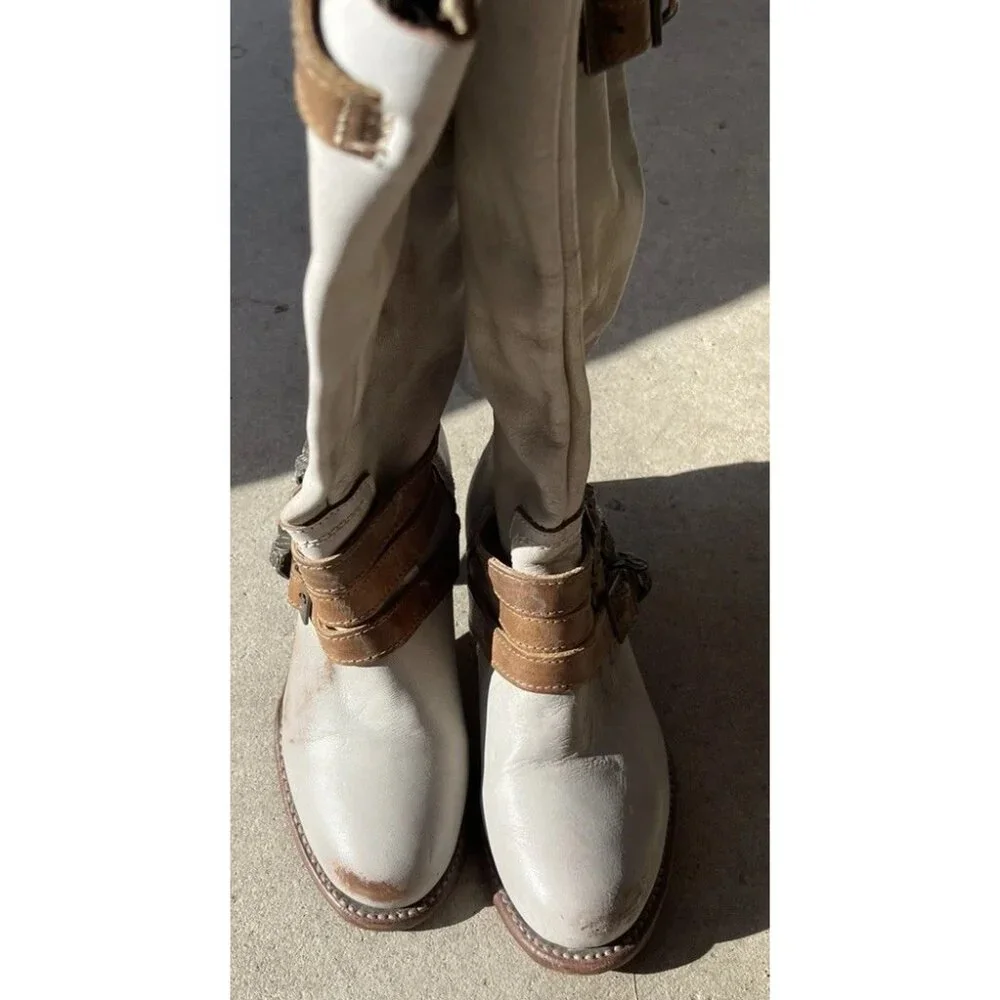 Freebird Raylene Silver Grey Sz 6 - Women’s Leather Knee High Boots